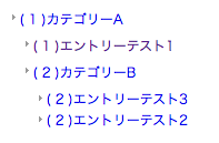 カテゴリーエントリーリスト(Category_EntryList)モジュールの表示例