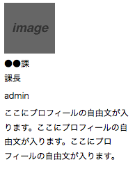 ユーザープロフィール(User_Profile)モジュールの表示例